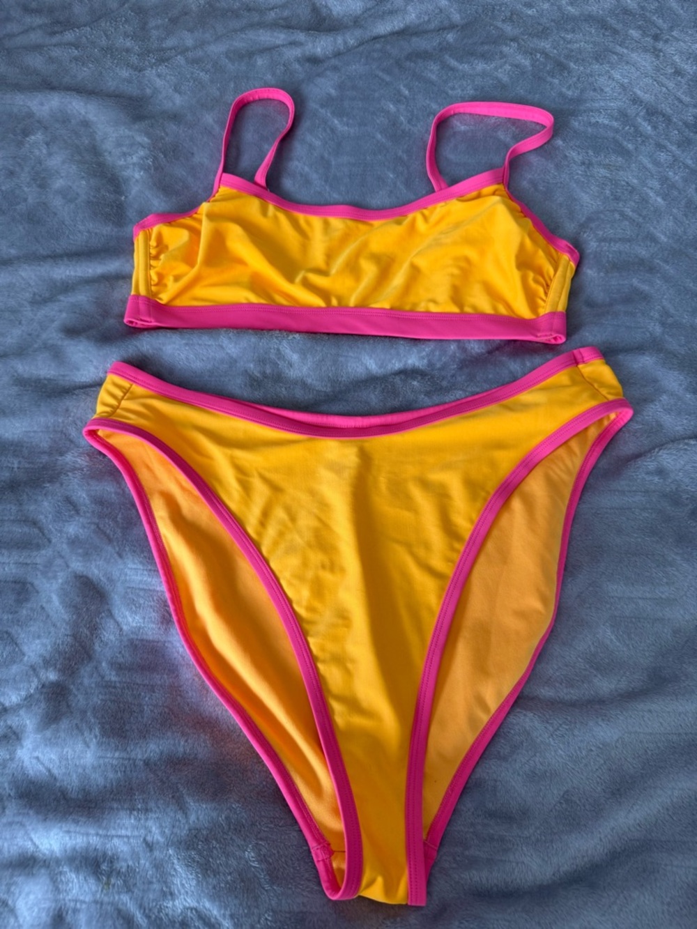 wild fable orange bikini with pink trim